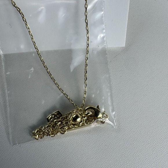 Kendra Scott Necklace Gold Tone Initial K Round Pendant Womens Letter Jewelry - Picture 4 of 5